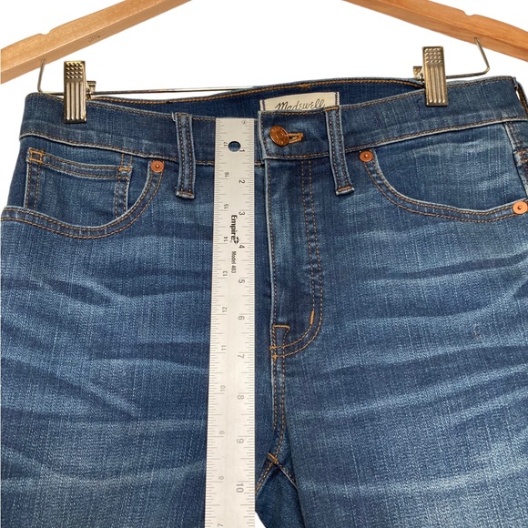 Madewell 9” High Rise Skinny Jeans Blue Whiskers Style j4624 Size 27 - Picture 8 of 14